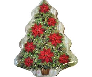 ALUNA Christmas Xmas Cookie Tin, 1pc Christmas Box for Children With Christmas Tree Design Can Hold Cookies Candy And Other Small Home Decor