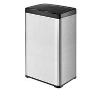 ALUNA Large 42L Capacity Rectangle Deluxe Sensor Bin, Hands Free Touchless Automatic Motion Kitchen Rubbish Bin Brushed, 42 Litre (ZS02S-Silver)