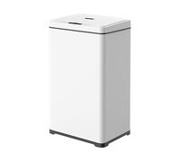ALUNA Large 42L Capacity Rectangle Deluxe Sensor Bin, Hands Free Touchless Automatic Motion Kitchen Rubbish Bin Brushed, 42 Litre (ZS02W-White)
