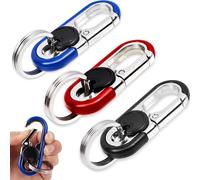 ALUNME 3PCS Key Chains for Car Keys Set,Heavy Duty Metal Quick Release Keychain,Key Chain Rings for Men with Three Key Ring