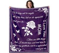 ALUNME Blanket Gifts for Mum, Christmas Birthday Gift, Mom blanket Gifts from Daughter, Son, Husband, Sherpa Fleece Mothers Day Blankets 50x60 inches