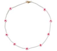 ALUNME Colorful beaded necklaces for women,Flower Boho Bead Choker Necklace,Beach Necklace 14K Gold Plated,Summer Handmade Jewelry Gifts,handmade necklace for girls