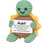 ALUNME Gifts for Mom Birthday from Daughter Son, Positive Handmade Crochet Sunflower Turtle Decor, Best Mom Ever Gifts, Mothers Day Christmas Birthday Gift Present Ideas(aunt)