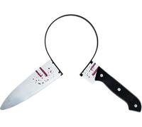 ALUNME Halloween Fake Knife Headband Accessories, Halloween Plastic Bloody Knife Through Head Headband,Cosplay Zombie Makeup Accessories Party Props