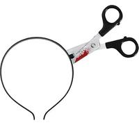 ALUNME Halloween Horror Props Bloody Scissor Headband Scissor Through Head Headband Scary Weapon Headbands for Halloween Party Masquerade Mischief Props Decoration