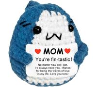 ALUNME I Love You Gifts for Mom from Daughter Son, Positive Animals Crochet Shark Gifts Mother Day Birthday Presents, Thank You Gift for Mother Mama Mum(mom 4)