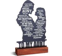 ALUNME Meaningful Mothers Day, Birthday, Christmas Sentimental Present for Aunt, Step Bonus Mom Mommy Mama Pop Old Woman Acrylic Keepsake Plaque for Desk Decor Office Home (black and white 7)
