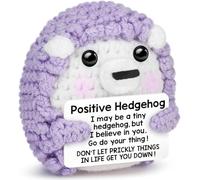 ALUNME Mini Crochet Hedgehog Animal Decor,Funny Sister Gift for Easter Basket Stuffers, Soul Sisters Mothers Day Birthday Graduation Gift Ideas from Big Little Sis Decor