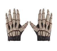 ALUNME Skeleton Gloves Halloween Costume Party Cosplay Skull Gothic Horror Bone Gloves Skeleton Dress up Role Play Devil Witch Finger Wolf Claws Glove (grey glove, one size)