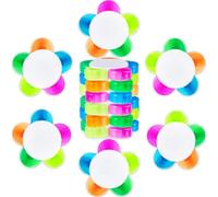 ALUNME Star-Shaped Highlighter Markers Set, 5 Fluorescent Colours, Multi-Tip Design (12 pack flower)
