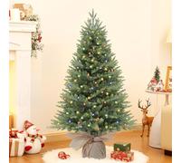 Alupssuc 4ft Pre-Lit Artificial Christmas Tree, Natural Bushy PE Branch Tips, 120 Premium LED Lights, 12 Lighting Modes, Perfect for Indoor Christmas Decorations