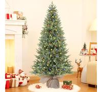 Alupssuc 5ft Pre-Lit Artificial Christmas Tree, Natural Bushy PE Branch Tips, 180 Premium LED Lights, 12 Lighting Modes, Perfect for Indoor Outdoor Christmas Decorations