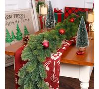 Alupssuc 6FT Christmas Garland,PE Norfolk Pine Garland, Christmas garland for stairs,Table,Wall, Indoor, Outdoor Christmas Decorations,180CM(Green)
