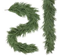 Alupssuc 9FT 2PC Realistic Christmas Garland，PE Artificial Christmas Garland for Fireplace Doors, Windows, and Stairs, Indoor and Outdoor Christmas Decorations, Green