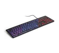 Aluratek Large Print Tri-Color USB LED Backlit Illuminated Keyboard (AKBLED01FS)