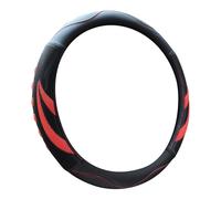 Alusbell Microfiber Leather Steering Wheel Cover Breathable Auto Car Steering Wheel Cover for Men Universal 15 Inches Red