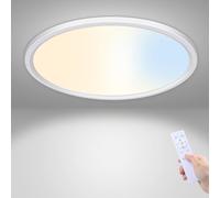 ALUSSO 24W LED Ceiling Light with Remote, Dimmable 3000K-6500K 2400LM Ceiling Lights, IP44 Waterproof Bathroom Ceiling Light for Kitchen Bedroom Living Room Stair Porch Loft Garage, Ø29cm