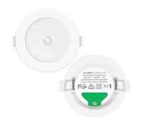 ALUSSO 3CCT Motion Sensor Downlights 12W 950LM IP44 Cutout 90-100MM 2 Pack | PIR Recessed Ceiling Lights 3000K Warm 4000K Neutral 6500K Cool Adjustable Spotlights for Hallway Stairwell Porch, White