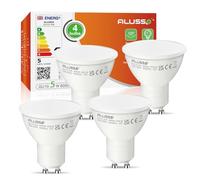 ALUSSO 5W GU10 LED Bulbs Cool White 6000K, 400LM Brightness Pack of 4