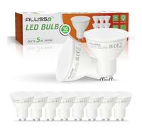 ALUSSO 5W GU10 LED Bulbs Warm White 3000K, 400LM Brightness Pack of 10