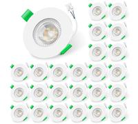 ALUSSO LIGHTING 24PCS LED Recessed Ceiling Lights Dimmable, 6W Ø68mm Downlights for Ceiling, 3CCT Warm White 3000K Neutral White 4000K Cool White 6500K, IP44 Spotlights for Bathroom
