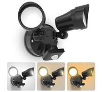 ALUSSO LIGHTING 25W LED Security Lights with Motion Sensor Outdoor 2000lm, Warm Neutral Cool White Adjustable Double PIR Sensor Wall Light IP54 Waterproof for Garden Yard Porch