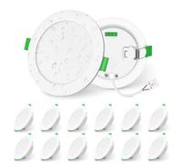 ALUSSO LIGHTING LED Downlights Dimmable Recessed Ceiling Lights 6W 600lm High Brightness, 3000K Warm 4000K Neutral 6500K Cool White Bathroom Spot Lights Ceiling Ultra Slim Spotlights IP65, 12 Pack