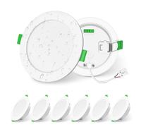 ALUSSO LIGHTING LED Downlights Dimmable Recessed Ceiling Lights 6W 600lm High Brightness, 3000K Warm 4000K Neutral 6500K Cool White Bathroom Spot Lights Ceiling Ultra Slim Spotlights IP65, 6 Pack