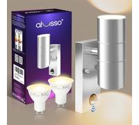 ALUSSO Outdoor Motion Sensor Wall Lights 5W Warm White IP65 Waterproof