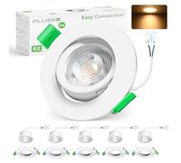 ALUSSO Swivel Downlight for Ceiling 230V Ultra Slim 5W Warm White 6PCS