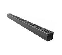 Alusthetic Black Aluminium Shallow Threshold Drainage Channel - 1M Length