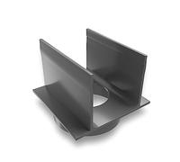 AluSthetic PVC Threshold Drainage Channel Connection Part | Outlet Connector for Outdoor Driveway Patio Garden Drainage Systems | Soakaway Storm Drain Piece (w/ 80mm Diameter Outlet x 5)