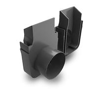 Alusthetic PVC Threshold Drainage Channel End Cap | Outdoor Garden Drainage Systems | Drainage Channels and Grating | Soakaway Storm Drain Channel End Piece (w/ 50mm Outlet, x 2)