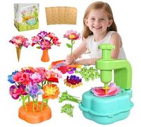 Alutaba DIY Fabric Flower Bouquets Toys for Girls, Arts and Crafts for Kids Age 5-8, Craft Kits Flowers Marking Toy for 4+ Year Old Girl, STEM Toys for 4 5 6 7 8 Year Toddlers Girls Birthday Game