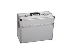 ALUTEC 61800 Pilot Case (Aluminium Case, Inner Dimensions 435 x 340 x 1950 mm, Ergonomic Handle, with Document Compartment, Pen Holder, Compartment for Business Cards, Lid Opens Up)