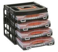 Alutec 66004 Assortment Case Modular Storage 9 Transparent Organisers