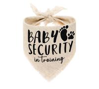 ALUZAEMO Baby Security in Training Dog Bandana, Pregnancy Announcement Pet Scarf for Small Medium Large Dogs, Pregnancy Reveal Ideas Soft Adjustable Washable Bibs Dog Bandana Triangle Pet Accessories