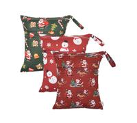 ALVA ALVABABY 3pcs Medium Cloth Diaper Wet Dry Bags Waterproof Reusable with Two Zippered Pockets Travel Beach Pool Daycare Soiled Baby Items Yoga Gym Bag for Swimsuits or Wet Clothes 3L-ZM52A