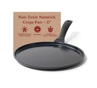 Alva Energy 11" Ceramic Nonstick Griddle Pan for Pancakes, Crepes & Dosa - Premium Non-Toxic Cooking Surface - PFOA/PTFE/PFOA Free Flat Skillet - Induction Compatible with Stay-Cool Handle