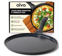 Alva Energy 11" Ceramic Nonstick Griddle Pan for Pancakes, Crepes & Dosa - Premium Non-Toxic Cooking Surface - PFOA/PTFE/PFOA Free Flat Skillet - Induction Compatible with Stay-Cool Handle