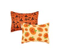 ALVABABY Toddler Pillowcases Stretchy Soft Kids Pillow Cover 2 Pack Fit 13"x 18" or 12"x16" Envelope for Girl Boy Sleepy Travel Halloween 2TPE34A