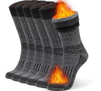 Alvada Warm Thermal Wool Socks for Winter Moisture Wicking and Breathable Cozy Boot Socks, A8-black (3 Pairs), Large-X-Large
