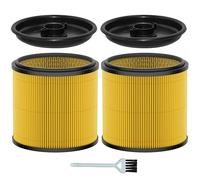 Alvamoyle VCFS Filter Replacement, Compatible with Vacmaster 5 to 20 Gallon Wet and Dry Vacuum & Vacmaster Dry Cartidge Filter & Retainer Standard, 2 Pack (FV9546 2PACK)