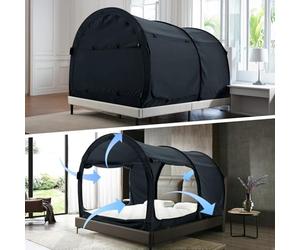 Alvantor Bed Canopy Tent Privacy Space Double Size Frame Sleeping Tents Indoor Curtains Gray Cottage Patent Pending