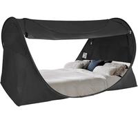 Alvantor Bed Canopy Tents Dream Privacy Space Full Size Sleep Tents Indoor Pop Up Portable Frame Curtains Breathable Gray Cottage (Mattress Not Included) Reducing Light