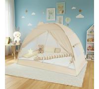 Alvantor Bed Tent Full Size, Blackout Privacy Sleeping Canopy for Kids and Adults, Indoor Floor Tent with Mesh Windows, Zippered Doors, Easy Setup & Portable Bed Canopy for Bedroom and Travel