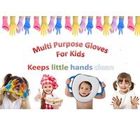 Alvar Kids Multipurpose LATEX FREE - POWDER FREE DISPOSABLE Gloves for Children (White - 20 Pairs)