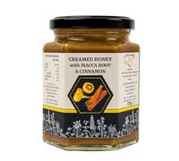 Alvari Creamed Honey with Macca - Whipped Honey from Local Bees - 100% Smooth - Unheated & Unpasteurised - Delicious Blend of Macca