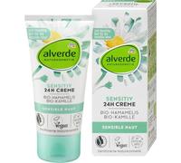 alverde NATURKOSMETIK Sensitiv 24h Cream - 50 ml, Face and Body Cream for Sensitive Skin, Vegan, Natural Cosmetics, No Paraffins / Mineral Oils