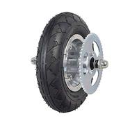 AlveyTech Front Wheel Assembly - Fits Razor Crazy Cart with Drift Bar (Versions 5 and up) Replacement 200x50 Rubber Tire, Inner Tube, Chain Sprocket, Axle, and Rim Parts for Kids Electric Carts